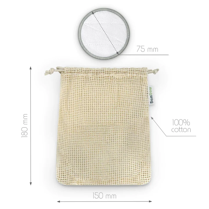 Bambaw herbruikbare make-up remover pads - Afbeelding 4