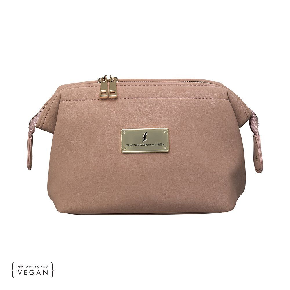 Mia-vegan-leather-travelbag toilettas roze